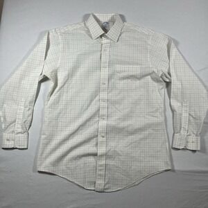 BROOKS BROTHERS 346 CHECK BUTTON DOWN LONGSLEEVE TRADITIONAL FIT COLLARED SHIRT
